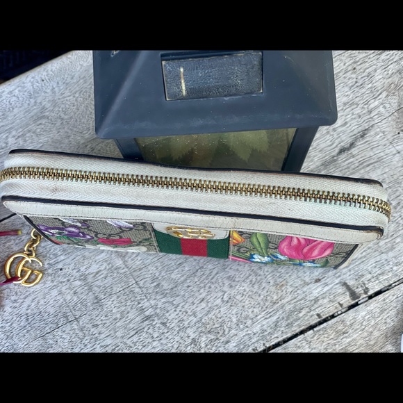 Authentic Gucci Ophidia Monogram Flora Zip Around Wallet Gorgeous! - Picture 2 of 11